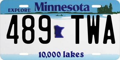 MN license plate 489TWA