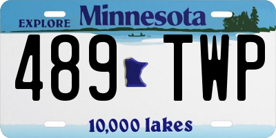 MN license plate 489TWP