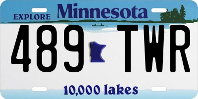 MN license plate 489TWR