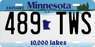 MN license plate 489TWS