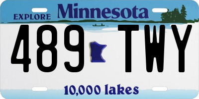 MN license plate 489TWY