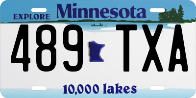 MN license plate 489TXA