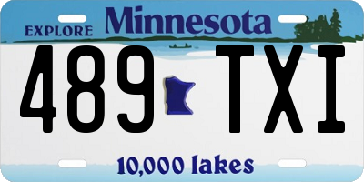 MN license plate 489TXI