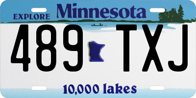 MN license plate 489TXJ