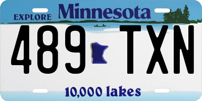 MN license plate 489TXN