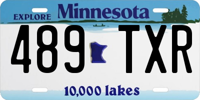 MN license plate 489TXR