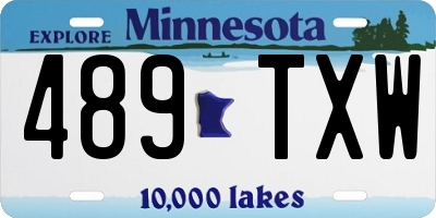 MN license plate 489TXW