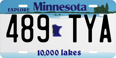 MN license plate 489TYA