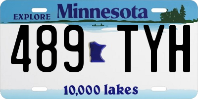 MN license plate 489TYH
