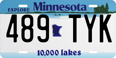 MN license plate 489TYK
