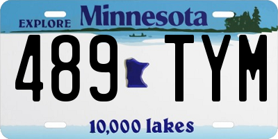 MN license plate 489TYM