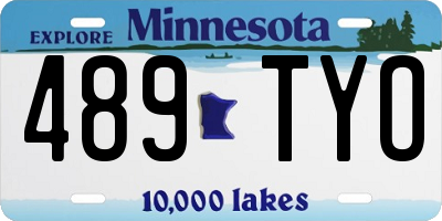 MN license plate 489TYO