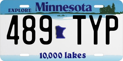 MN license plate 489TYP