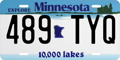 MN license plate 489TYQ