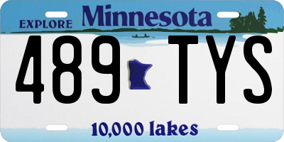 MN license plate 489TYS