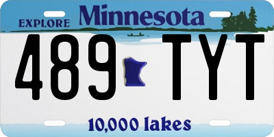 MN license plate 489TYT
