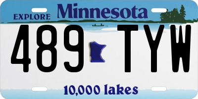 MN license plate 489TYW