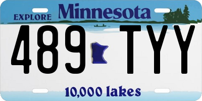 MN license plate 489TYY