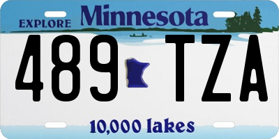 MN license plate 489TZA