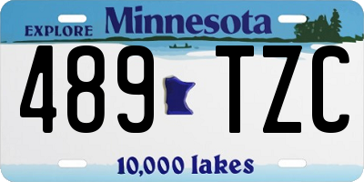 MN license plate 489TZC