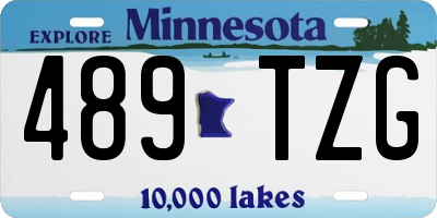MN license plate 489TZG