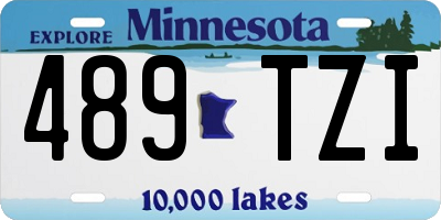 MN license plate 489TZI