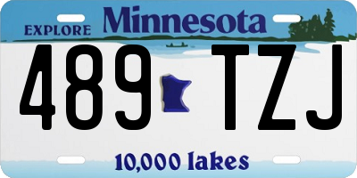 MN license plate 489TZJ