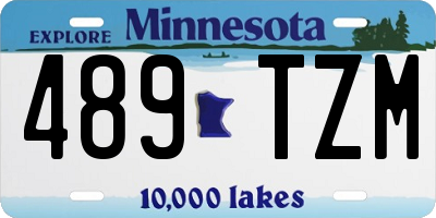 MN license plate 489TZM
