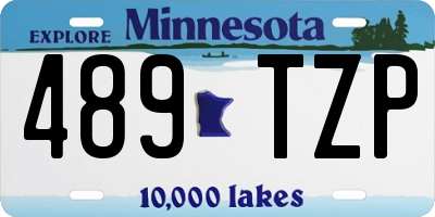 MN license plate 489TZP