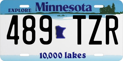MN license plate 489TZR