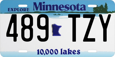 MN license plate 489TZY