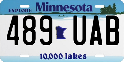 MN license plate 489UAB