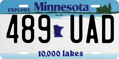 MN license plate 489UAD