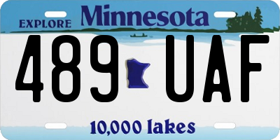 MN license plate 489UAF