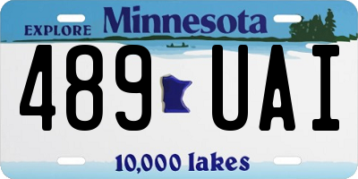 MN license plate 489UAI