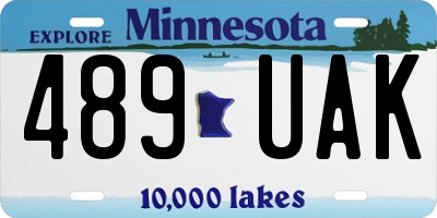 MN license plate 489UAK