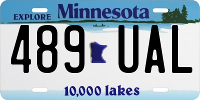 MN license plate 489UAL