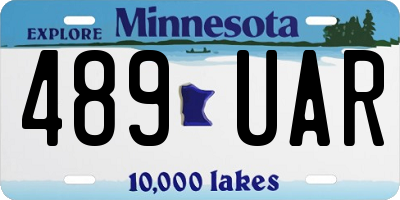 MN license plate 489UAR