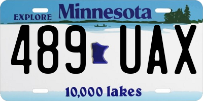 MN license plate 489UAX