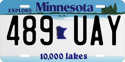 MN license plate 489UAY