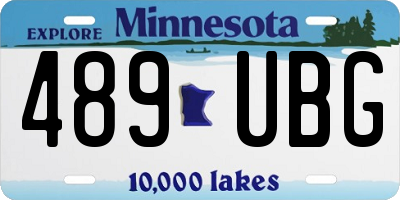MN license plate 489UBG