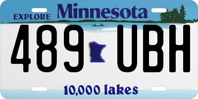 MN license plate 489UBH