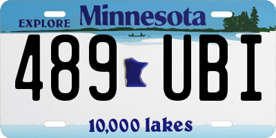 MN license plate 489UBI