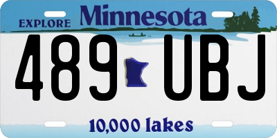 MN license plate 489UBJ
