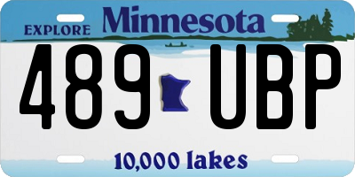 MN license plate 489UBP