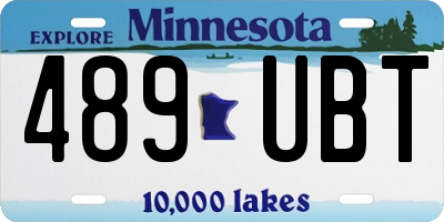 MN license plate 489UBT