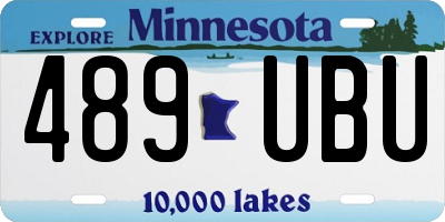 MN license plate 489UBU
