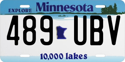 MN license plate 489UBV