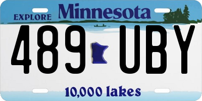 MN license plate 489UBY