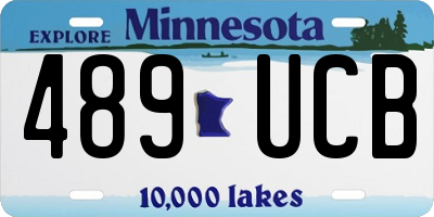 MN license plate 489UCB